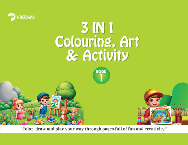 3 in 1 Colouring, Art & Activity Book - 1