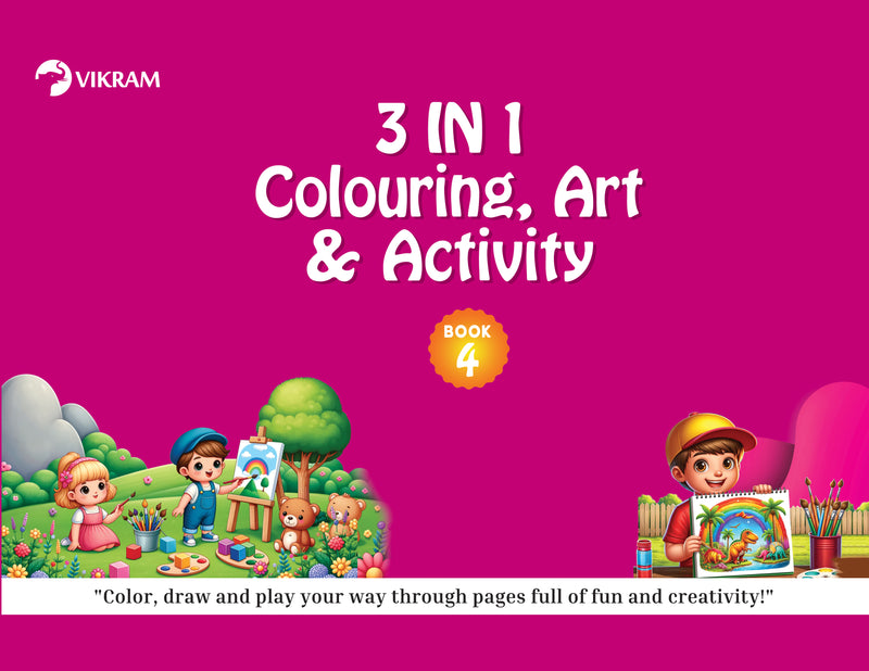 3 in 1 Colouring, Art & Activity Book - 4