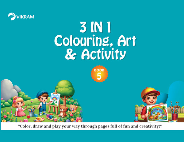 3 in 1 Colouring, Art & Activity Book - 5