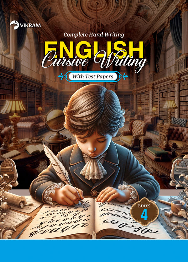 Vikram - ENGLISH Cursive Writing with Test Papers Book - 4